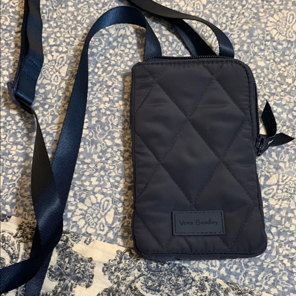 Vera Bradley Handbags - Vera Bradley Navy Quilted & Floral Crossbody Bag